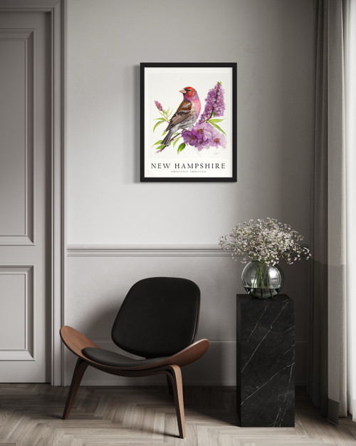 New Hampshire Bird Wall Art Print Poster
