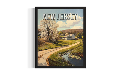 New Jersey Spring wall art poster print