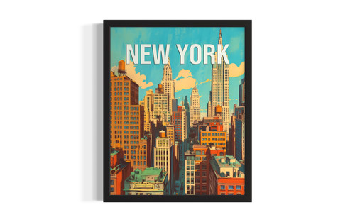 New York City Vintage wall art poster print