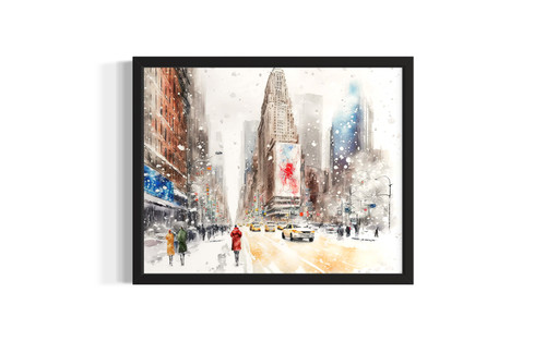 New York Watercolor Sketch wall art poster print