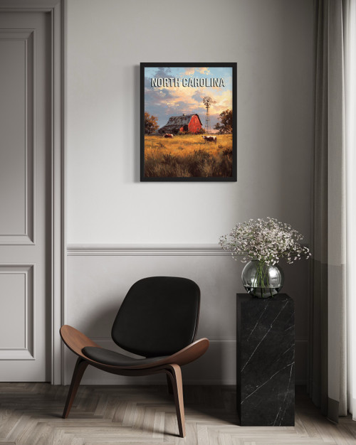 North Carolina farm Wall Art Print Poster
