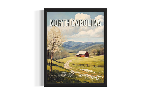 North Carolina Spring  wall art poster print