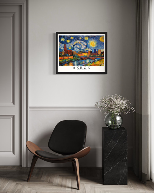 Ohio Akron Wall Art Print Poster