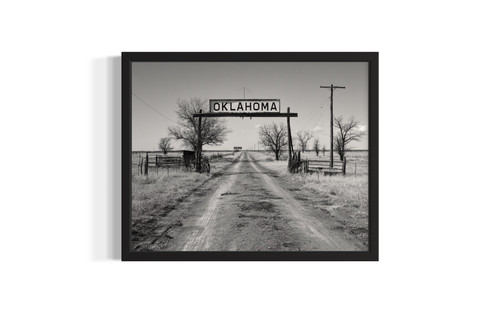 Oklahoma Cowboy Ranch wall art poster print