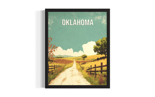 Oklahoma Cross Timbers wall art poster print