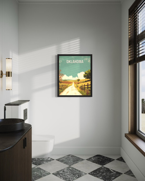 Oklahoma Cross Timbers Ranch Wall Art Print Poster