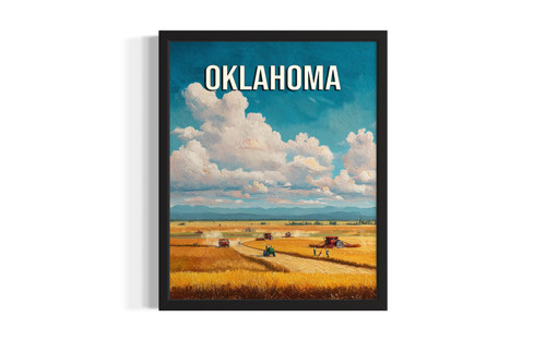 Oklahoma Farmland wall art poster print