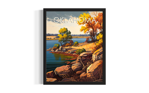 Oklahoma Landscape wall art poster print