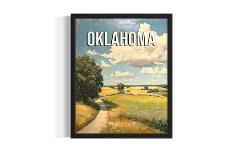 Oklahoma Spring wall art poster print