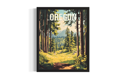 Oregon Forest wall art poster print