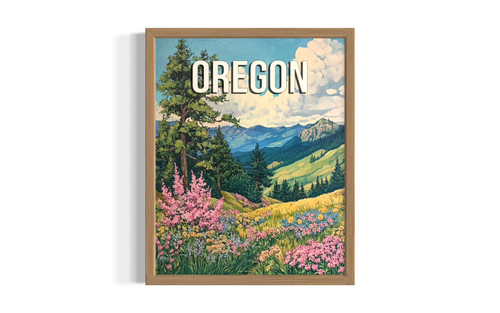 Oregon Spring wall art poster print