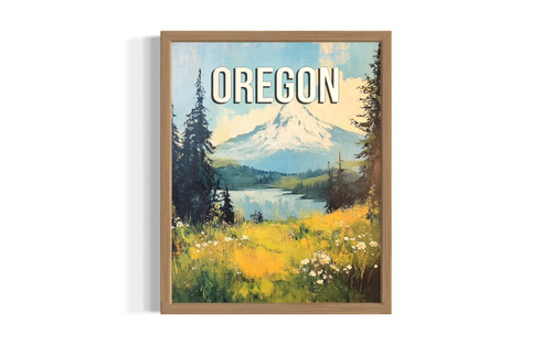 Oregon Summer wall art poster print