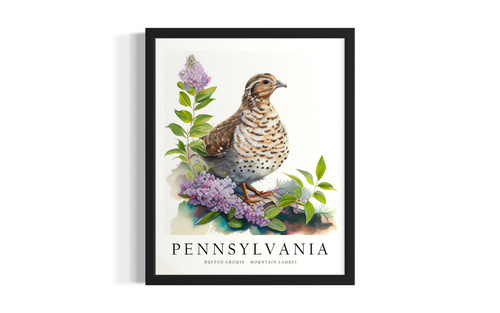 Pennsylvania Bird wall art poster print