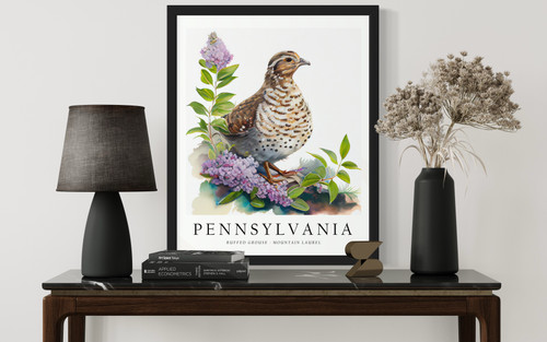 Pennsylvania Bird Wall Art Print Poster