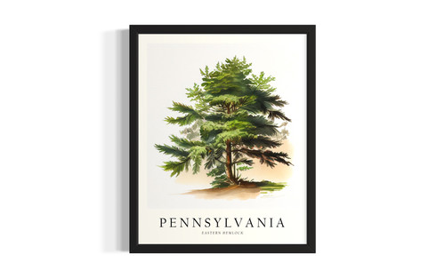 Pennsylvania Tree wall art poster print