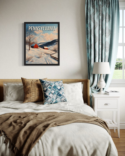 Pennsylvania Winter Wall Art Print Poster