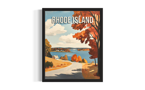Rhode Island Fall wall art poster print