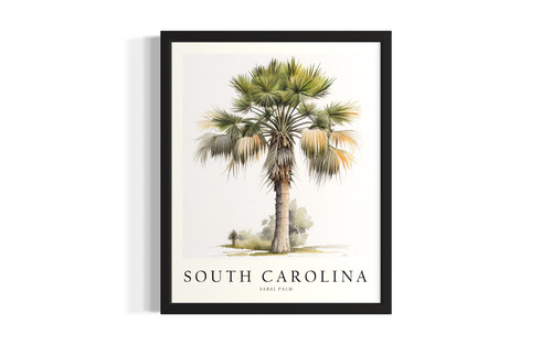 South Carolina Tree wall art poster print