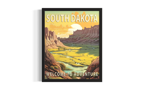 South Dakota Scenery wall art poster print