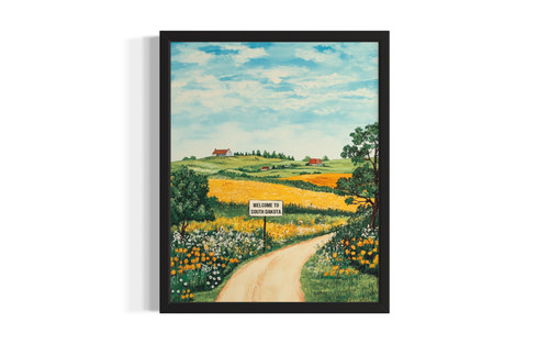South Dakota Welcome wall art poster print