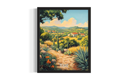 Texas Hill Country wall art poster print