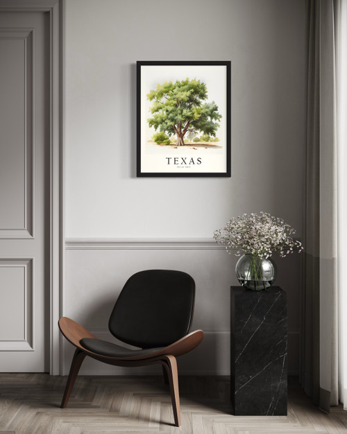 Texas Tree Wall Art Print Poster