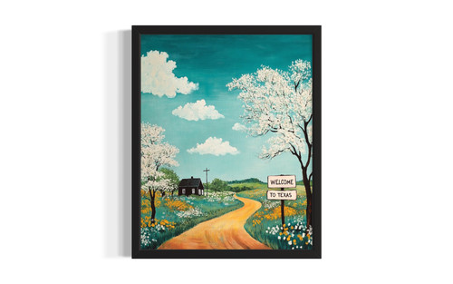 Texas Welcome wall art poster print