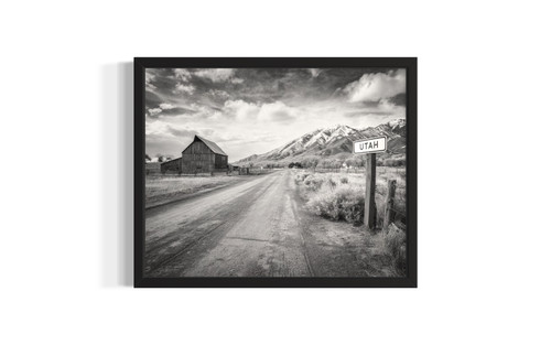 Utah Vintage Black and White wall art poster print