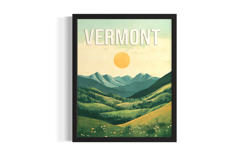 Vermnont Green Mountains wall art poster print