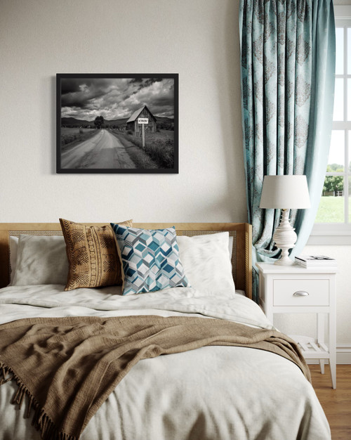 Vermont Vintage Black and White Wall Art Print Poster