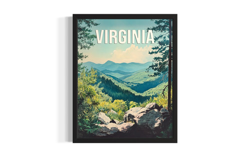 Virginia Blue Ridge Mountain wall art poster print