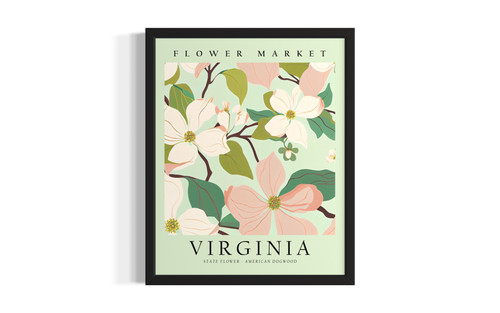 Virginia Flower Market wall art poster print
