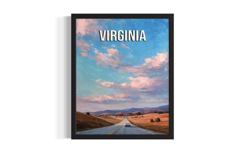 Virginia highway wall art poster print