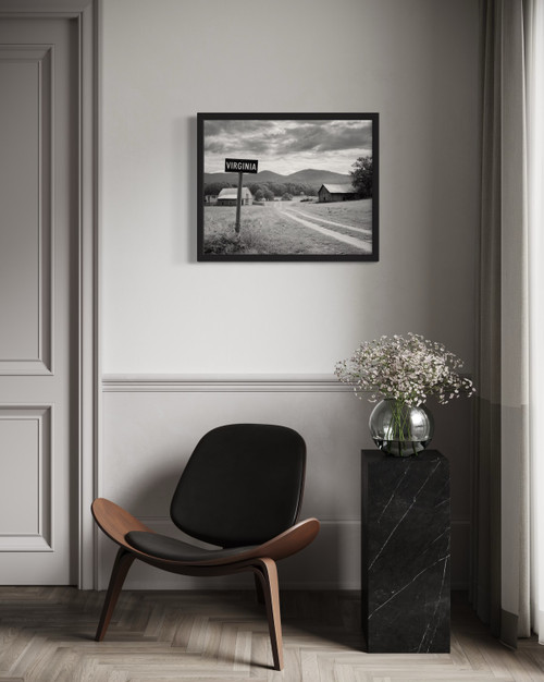 Virginia Vintage Black and White Wall Art Print Poster