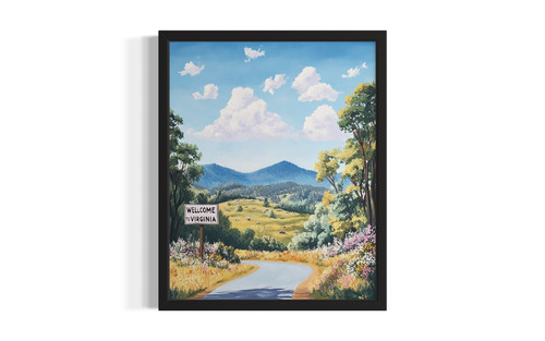 Virginia Welcome wall art poster print