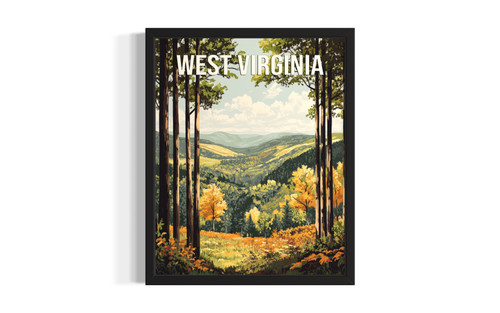 West Virginia Monongahela Forest wall art poster print