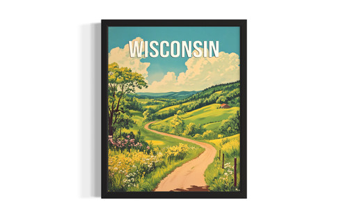 Wisconsin Driftless Area wall art poster print