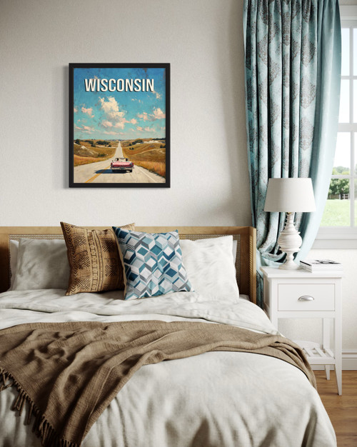 Wisconsin highway Wall Art Print Poster