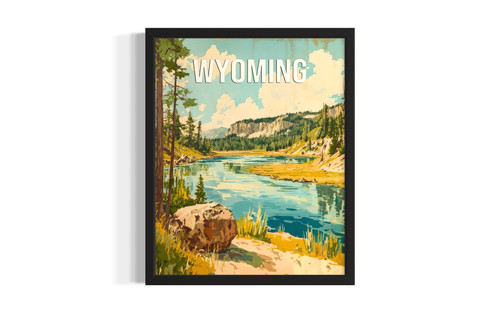 Wyoming Yellowstone National Park wall art poster print
