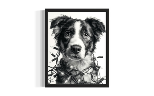 Border Collie Puppy wall art poster print