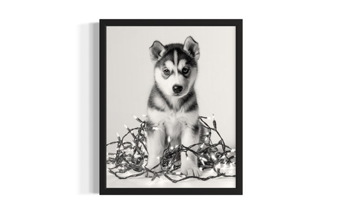 Siberian Husky Puppy wall art poster print