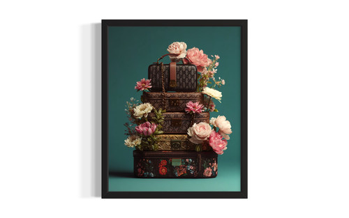Clutches and flowers wall art poster print