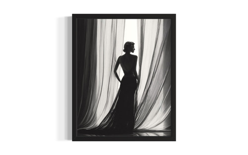 Woman Gazing wall art poster print