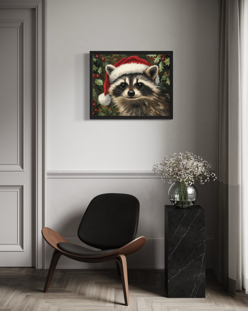 Raccoon Wall Art Print  Poster