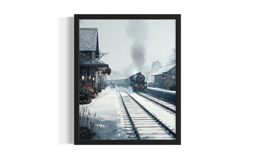 Train Station wall art poster print