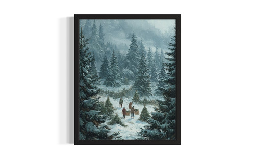 Tree Hunting wall art poster print