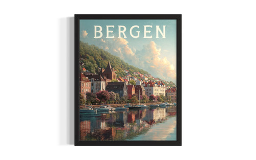 Bergen, Norway wall art poster print