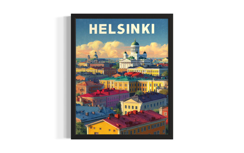 Helsinki, Finland wall art poster print
