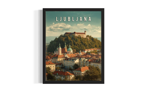 Ljubljana, Slovenia wall art poster print