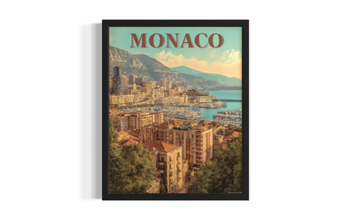 Monaco wall art poster print